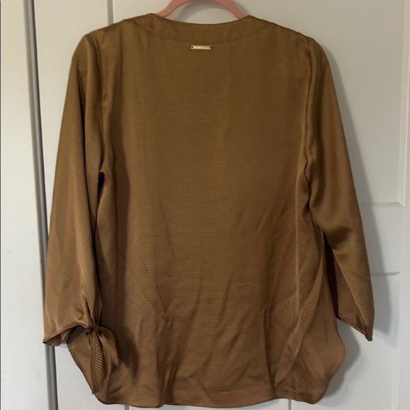 Michael Kors Brown V-Neck Blouse - Picture 7 of 10